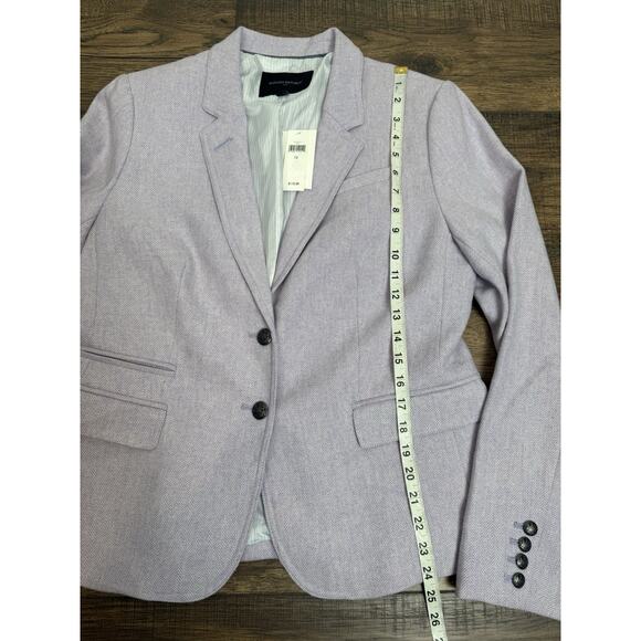 Banana Republic Wool Blend Herringbone Blazer Jacket Lilac Women’s 12 NWT - Picture 8 of 10